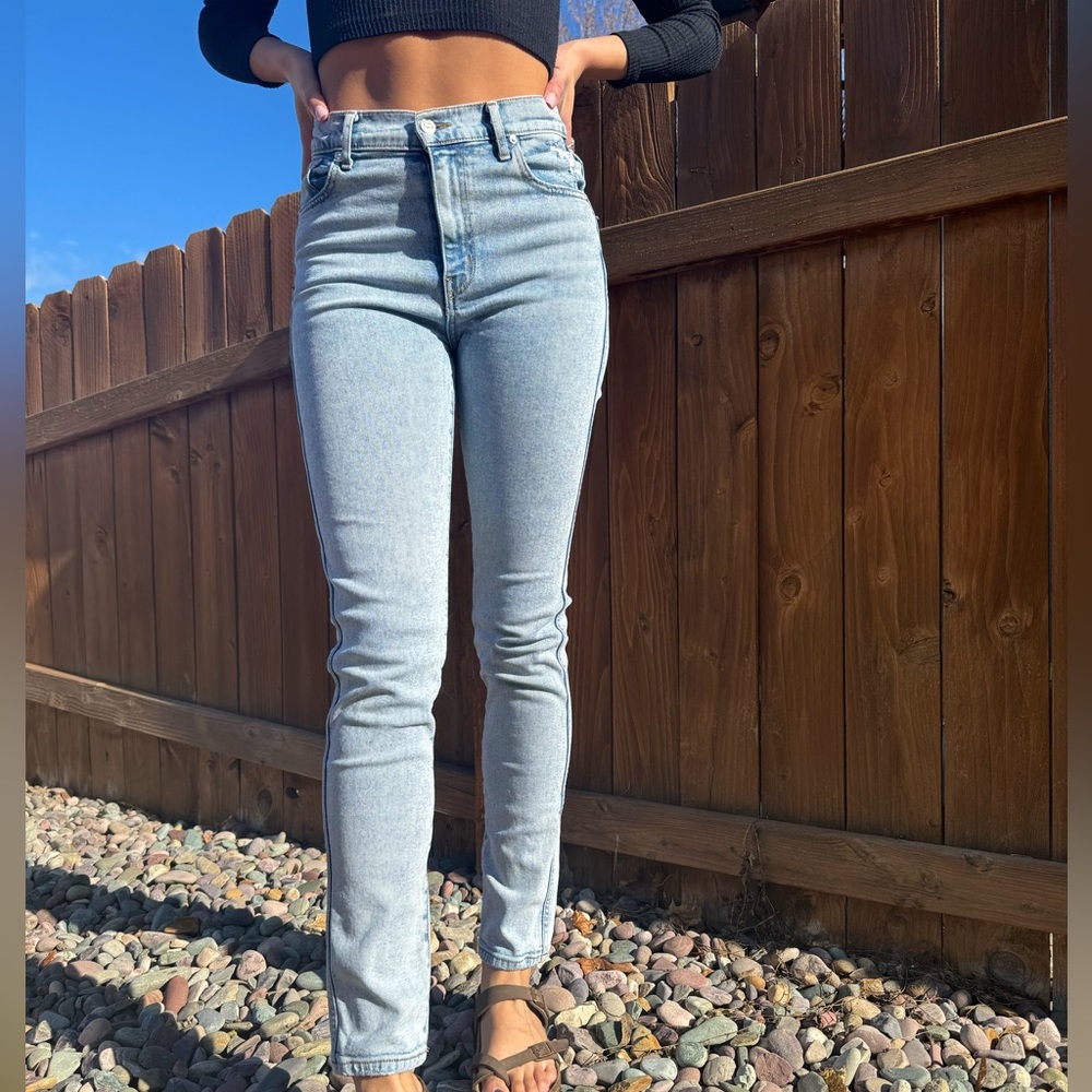 Revice Denim Light Wash Jeans w/ Distressed Pocket